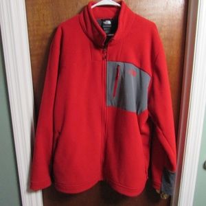 The North Face Mens Red Fleece Jacket Size XXL